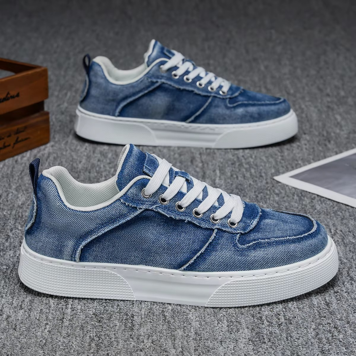Vetrox™ Denim Street Classic – Casual Canvas Skate Sneaker