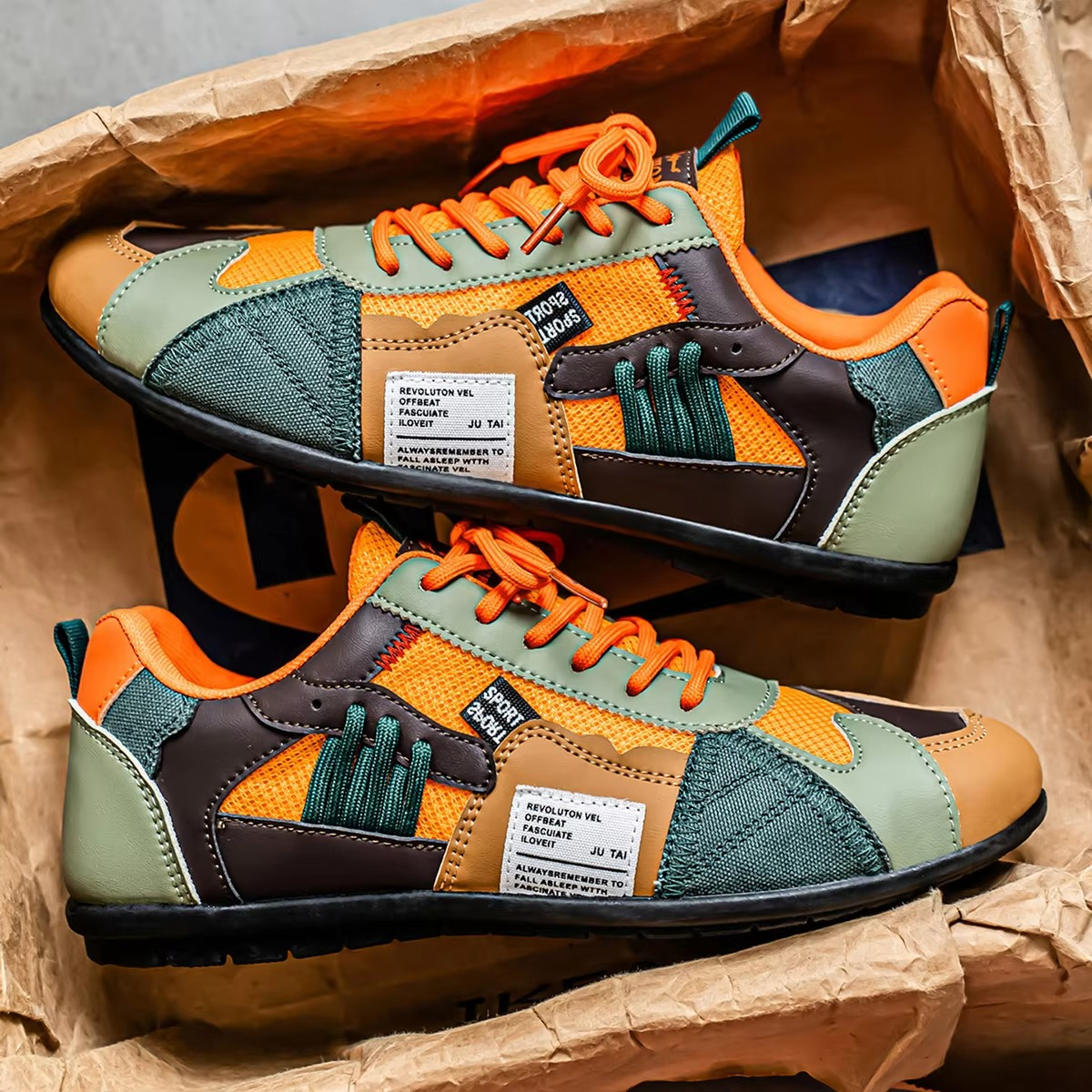 Stridez™ PatchTrail Urban Trek Sneaker – Multi-Color Outdoor Comfort
