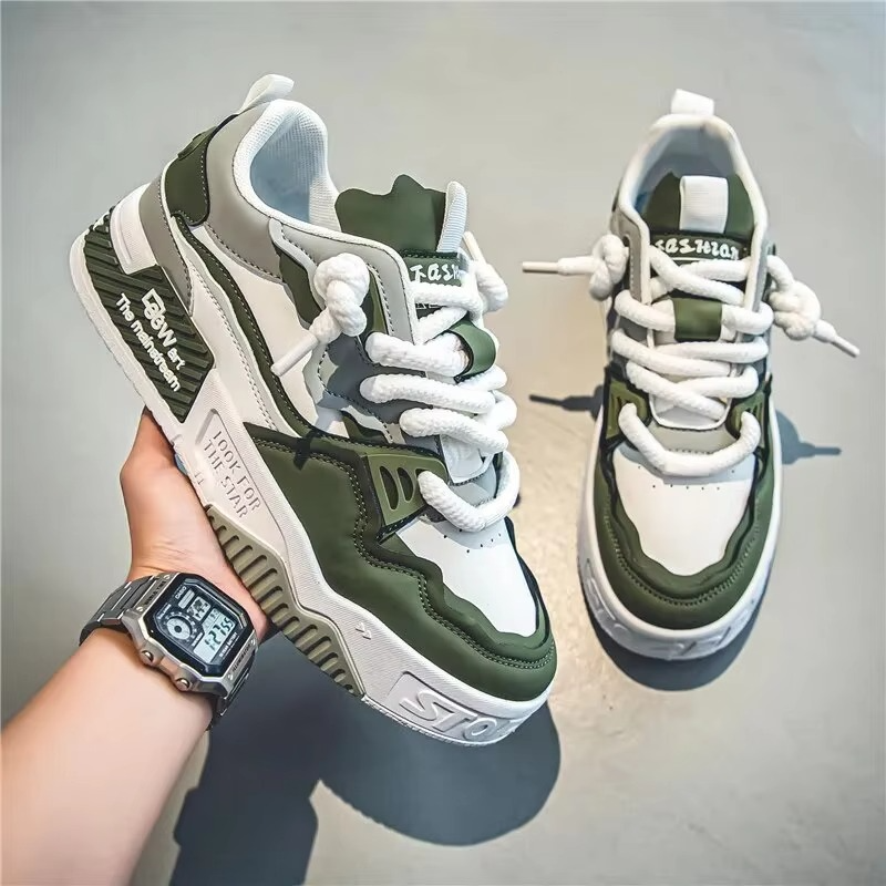 Nexorise™ StreetWave Chunky Skate Sneaker – Modern Layered Panel Design